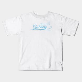 Go Away With The Wind Female Blue Kids T-Shirt